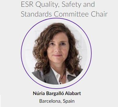 La Dra. Nuria Bargalló Alabart, nueva «Chair of Quality, Safety and Standards Committee» de la ECR.